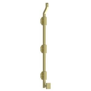 Deltana FPGM18 18" Modern Offset Surface Bolt with Offset, Heavy Duty, Solid Brass