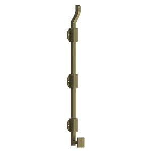 Deltana FPGM18 18" Modern Offset Surface Bolt with Offset, Heavy Duty, Solid Brass