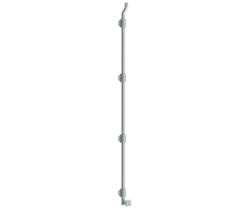 Deltana FPGM42 42" Modern Offset Surface Bolt with Offset, Heavy Duty, Solid Brass