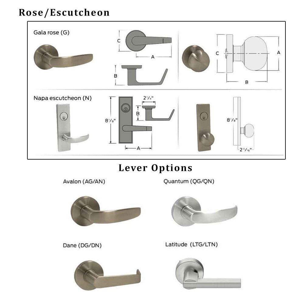 Falcon MA581 Storeroom Lock Grade 1 Single Cylinder Mortise Lock US