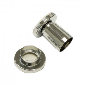 BHP Shower Rods & Flanges Chrome-Plated Plastic Adjustable Flange Set