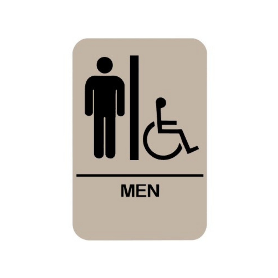 Don-jo HS-9050-01 ADA Sign Men's/Handicap