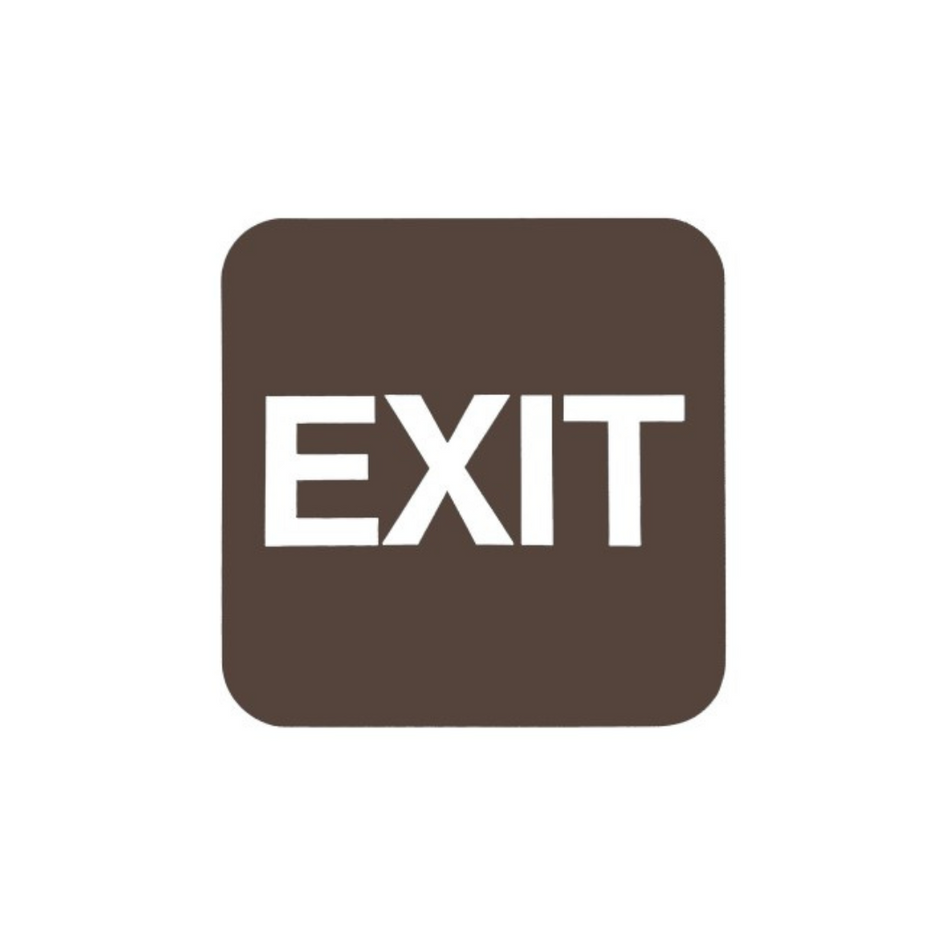Don-jo HS-9060-35 ADA Sign Exit, Brown Finish