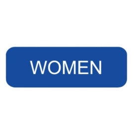 Don-jo HS 9070 47 Title 24 Sign 1-3/4"x 6", Women, Blue Color, Plastic Material