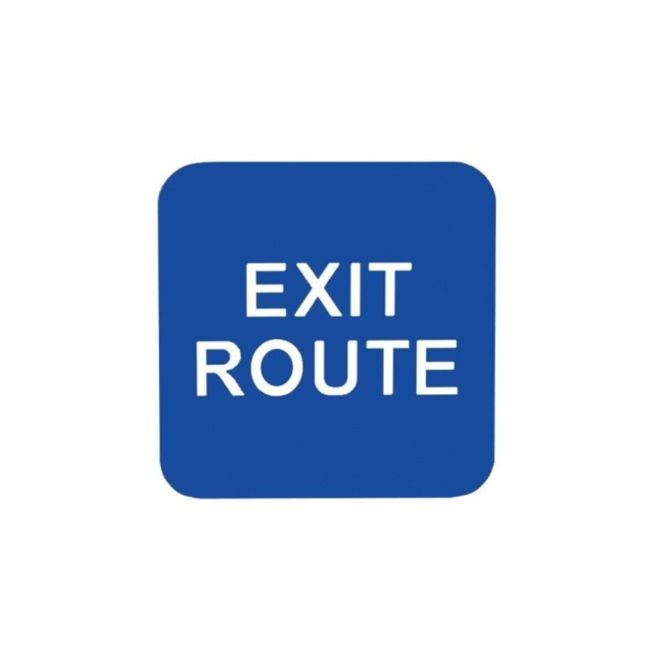 Don-jo HS 9070 34 ADA Sign Exit Route, Blue Finish, Plastic Material