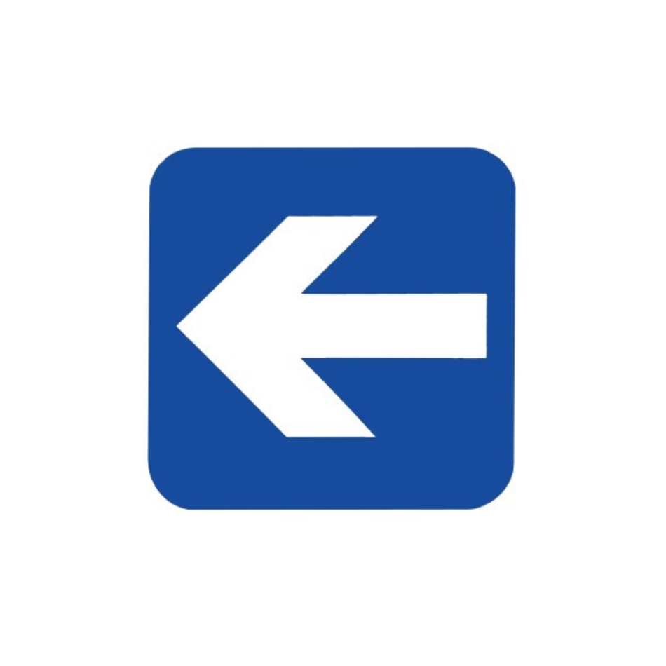 Don-jo HS 9070 37 ADA Sign Arrow Across, Blue Finish, Plastic Material