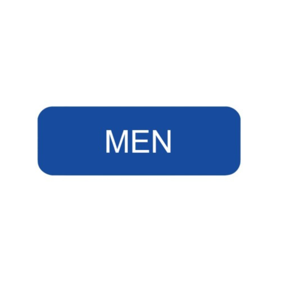 Don-jo HS 9070 46 Title 24 Sign 1-3/4"x 6", Men, Blue Color, Plastic Material