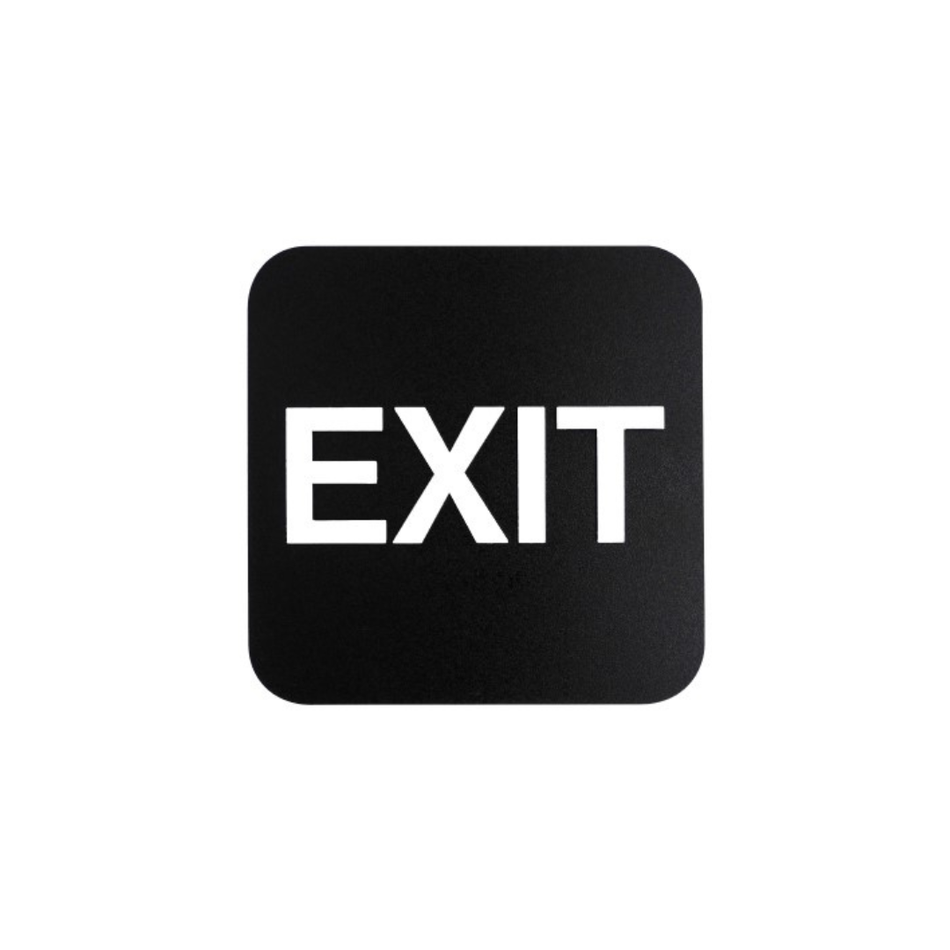 Don-jo HS 9090 35 ADA Sign Exit, Black Finish, Plastic Material