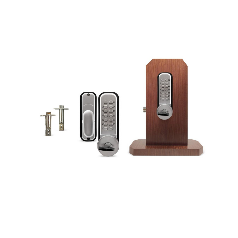 Mechanical Keyless Deadbolt Lock With Key Override Combination Push Buttons