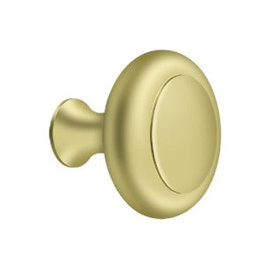 Deltana KRB175 Round Knob with Groove, Heavy-Duty, 1-3/4" Diameter, Solid Brass