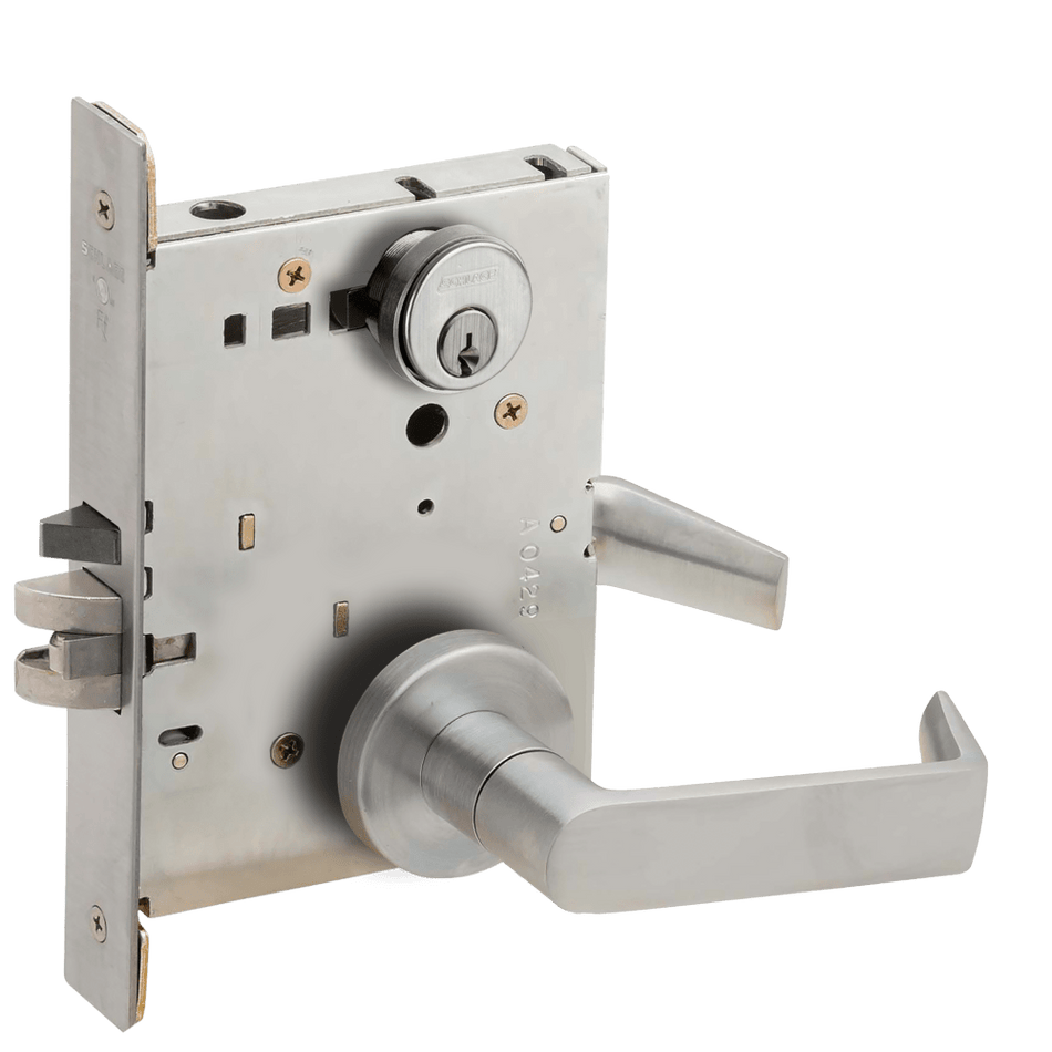 Schlage LV9050 - Vandlgard Entrance/Office Mortise Lock - Grade 1 Non-Deadbolt Function Single Cylinder Keyed Lever Lock