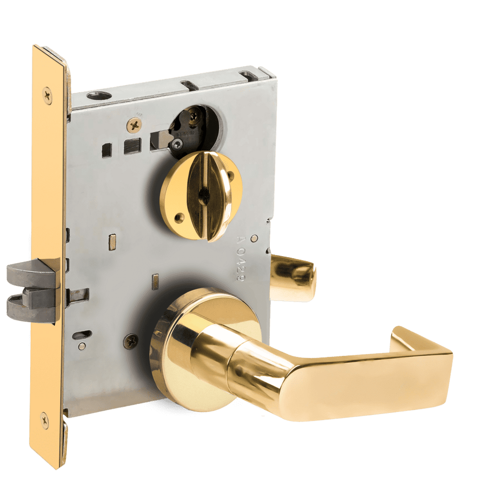 Schlage L9040 - Bath/Bedroom Privacy Lock - Grade 1 Mortise Non-Keyed Lever Lock