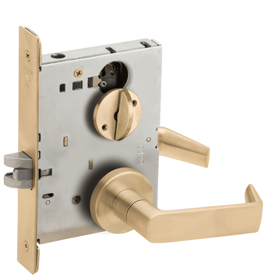 Schlage L9040 - Bath/Bedroom Privacy Lock - Grade 1 Mortise Non-Keyed Lever Lock