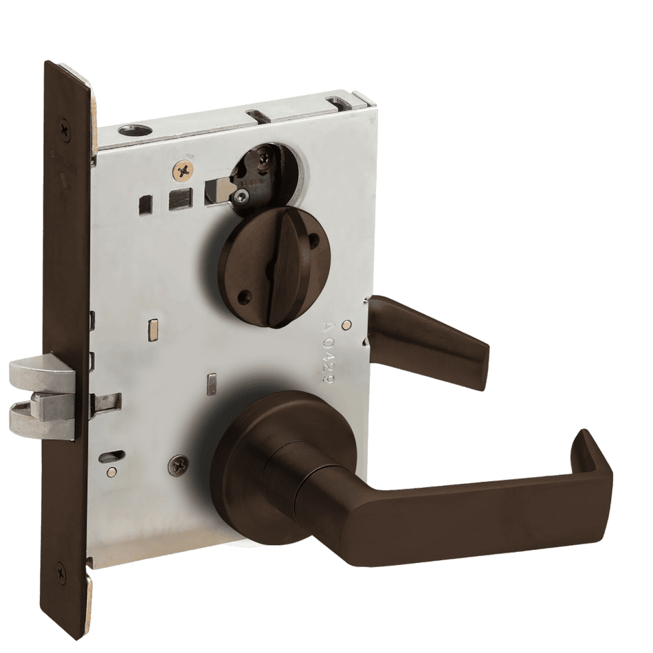 Schlage L9040 - Bath/Bedroom Privacy Lock - Grade 1 Mortise Non-Keyed Lever Lock