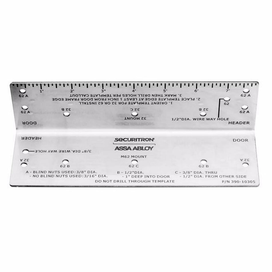 Securitron MTK-32-62 Metal Marking Template