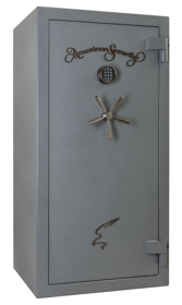 American Security NF6030-E1-LTN-F-GY-A 90 Minute Fire 14-14-28+2 Gun Safe Gunmetal Gray with Black Nickel Hardware Electronic Keypad 854lbs (CONTACT FOR QUOTE ON SHIPPING)