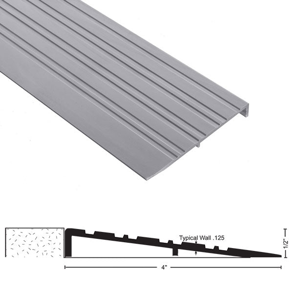 NGP 654 ADA Compliant Aluminum Ramp – 4″ Wide x 1/2″ High