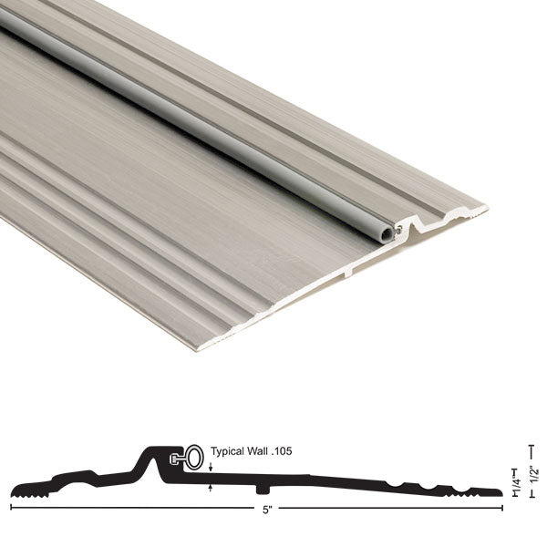 NGP 896V Aluminum Bumper Threshold with Vinyl Seal – 5″ Wide x 1/2″ High