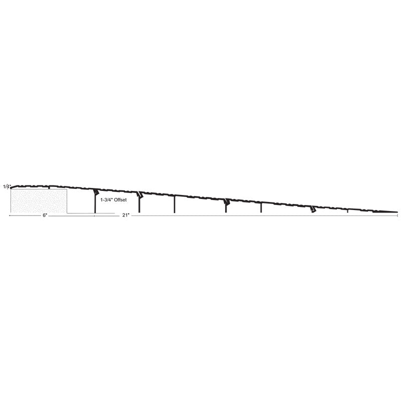 Chain'd Lock Ramp NGP RO175 ADA Compliant Interlocking Ramp – 27″ Wide x 1/4″ High with ...