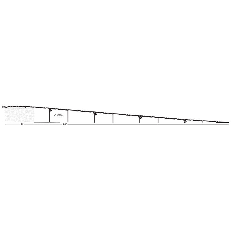 NGP RO200 ADA Compliant Interlocking Ramp – 30″ Wide x 1/4″ High with ...