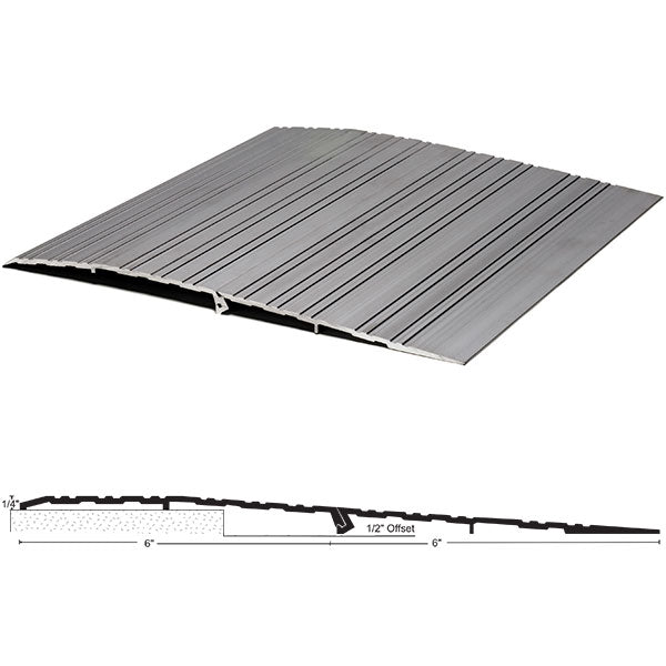 NGP RO50 ADA Compliant Interlocking Ramp – 12″ Wide x 1/4″ High with 1 ...