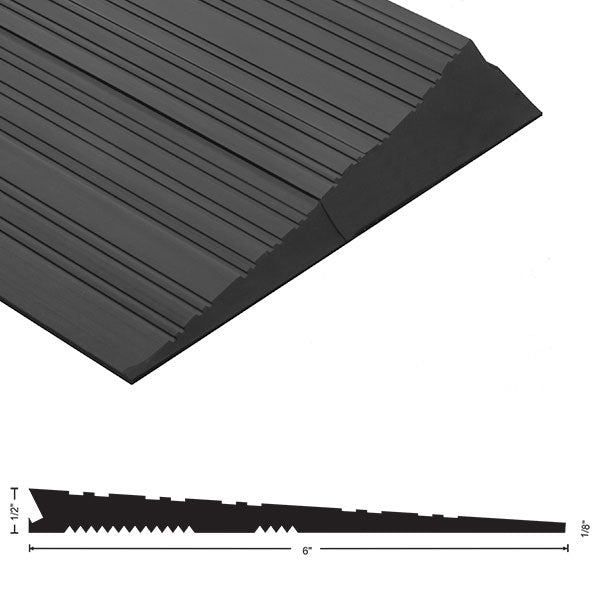 NGP RR952 ADA Compliant Interlocking Rubber Ramp – 6″ Wide x 1/2″ High ...