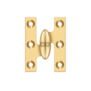 Deltana OK2015 Olive Knuckle 2" x 1-1/2" Hinge, Solid Brass (Each)