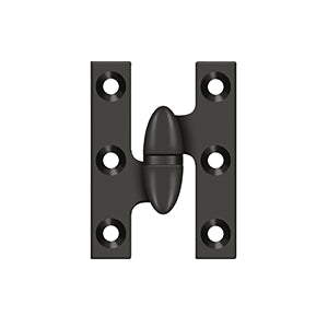 Deltana OK2015 Olive Knuckle 2" x 1-1/2" Hinge, Solid Brass (Each)