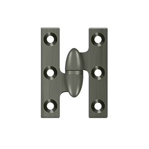 Deltana OK2015 Olive Knuckle 2" x 1-1/2" Hinge, Solid Brass (Each)