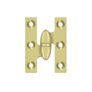 Deltana OK2015 Olive Knuckle 2" x 1-1/2" Hinge, Solid Brass (Each)