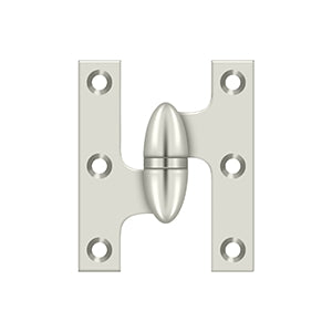 Deltana OK2520 Olive Knuckle 2-1/2" x 2" Hinge, Solid Brass (Each)