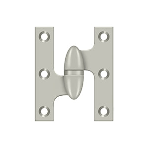 Deltana OK2520 Olive Knuckle 2-1/2" x 2" Hinge, Solid Brass (Each)