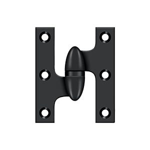 Deltana OK2520 Olive Knuckle 2-1/2" x 2" Hinge, Solid Brass (Each)