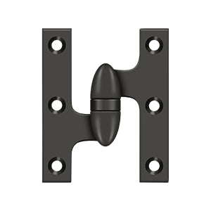 Deltana OK3025B Olive Knuckle 3" x 2-1/2" Hinge, Solid Brass (Each)