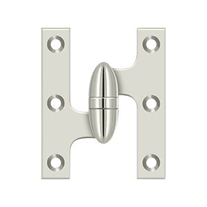 Deltana OK3025B Olive Knuckle 3" x 2-1/2" Hinge, Solid Brass (Each)