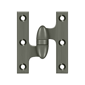 Deltana OK3025B Olive Knuckle 3" x 2-1/2" Hinge, Solid Brass (Each)