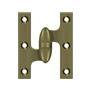 Deltana OK3025B Olive Knuckle 3" x 2-1/2" Hinge, Solid Brass (Each)