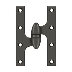 Deltana OK6038B Olive Knuckle 6" x 3-7/8" Hinge, Ball Bearing, Solid Brass (Each)
