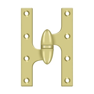 Deltana OK6038B Olive Knuckle 6" x 3-7/8" Hinge, Ball Bearing, Solid Brass (Each)