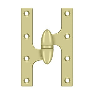 Deltana OK6038B Olive Knuckle 6" x 3-7/8" Hinge, Ball Bearing, Solid Brass (Each)