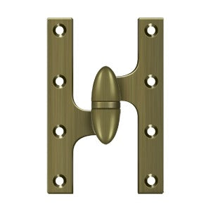 Deltana OK6038B Olive Knuckle 6" x 3-7/8" Hinge, Ball Bearing, Solid Brass (Each)