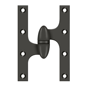 Deltana OK6040B Olive Knuckle 6" x 4" Hinge, Solid Brass (Each)