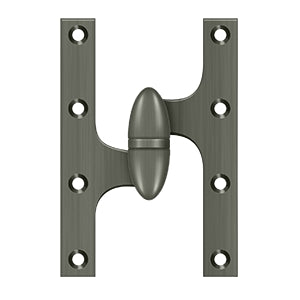 Deltana OK6040B Olive Knuckle 6" x 4" Hinge, Solid Brass (Each)