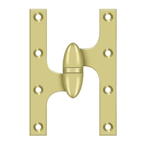 Deltana OK6040B Olive Knuckle 6" x 4" Hinge, Solid Brass (Each)