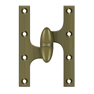 Deltana OK6040B Olive Knuckle 6" x 4" Hinge, Solid Brass (Each)