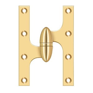 Deltana OK6040B Olive Knuckle 6" x 4" Hinge, Solid Brass (Each)