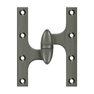 Deltana OK6045B Olive Knuckle 6" x 4-1/2" Hinge, Solid Brass (Each)