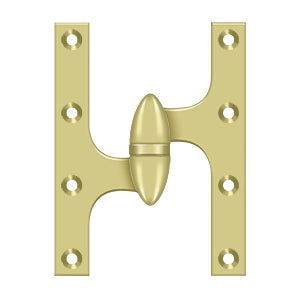 Deltana OK6045B Olive Knuckle 6" x 4-1/2" Hinge, Solid Brass (Each)