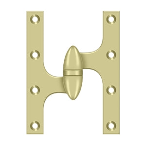Deltana OK6045B Olive Knuckle 6" x 4-1/2" Hinge, Solid Brass (Each)