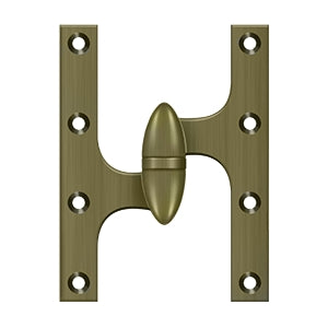 Deltana OK6045B Olive Knuckle 6" x 4-1/2" Hinge, Solid Brass (Each)